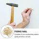 thumbnail image 4 of Copper Nails Furniture Fixing Golden Color Round Head for Carpentry Decoration 2030Pcs, 4 of 5