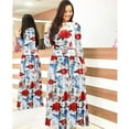thumbnail image 1 of REDHOTYPE Robe Longue pour Femmes Grande Taille à Manches Longues avec Découpe à la Poitrine, Imprimé Floral, Col Rond, Taille Haute, Extensible, Bohème, Mode, Élégante, Robe Longue, 1 of 2