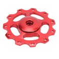 thumbnail image 3 of Mountain Bike Guide Wheel Durable Lightweight Bearing Anode Sturdy Aluminium Alloy 11 Tooth Rear Derailleur PulleyRed, 3 of 8