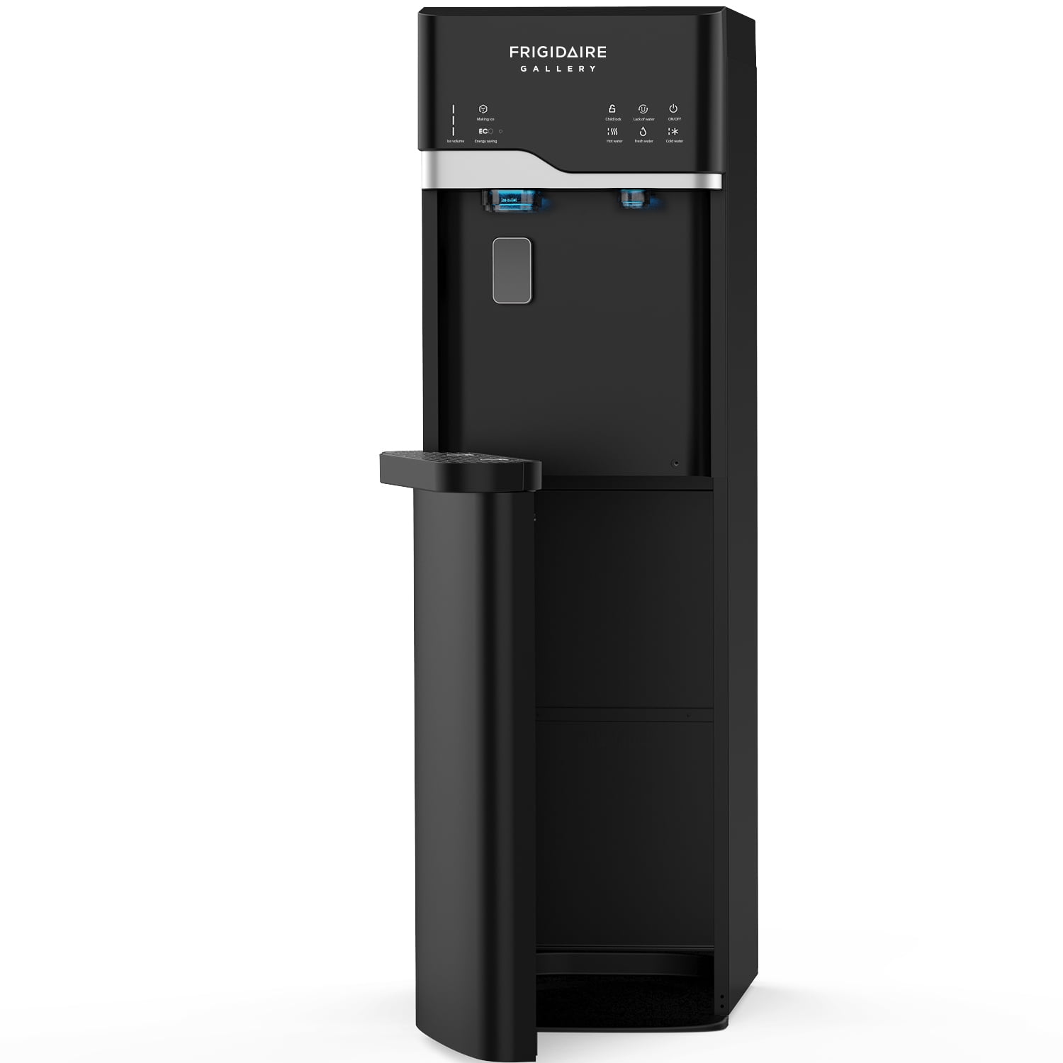 Frigidaire Gallery 3-in-1 Bottom Load Hot & Cold Water Cooler with Built-in Bullet Ice Maker, Digital Control Panel, Fast Ice Production
