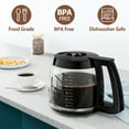 thumbnail image 4 of 14-Cup Coffee Pot Replacement for Cuisinart Coffee Maker DCC-2200, DCC-2600, DCC-2800, DCC-3200, and DCC-3200P1, Glass Carafe Replacement for Cuisinart with Sturdy Handle, BPA Free, Dishwasher Safe, 4 of 8