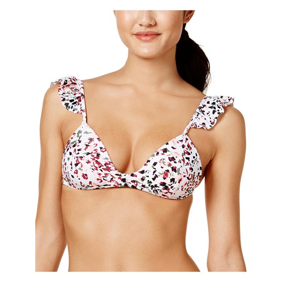 Hula Honey Womens Juniors Animal Print Push-Up Bikini Swim Top