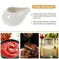 thumbnail image 3 of Shisuyan 2Pcs Ceramic Gravy Boats 240ml Western Style Sauce Storage Plates (White), 3 of 8