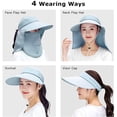 thumbnail image 3 of Sombreros de visera para mujer, sombrero de verano de ala ancha, sombreros de golf para mujer UV 50, gorra de sol plegable y plegable... Xemadio LRWJ320-3, 3 of 6