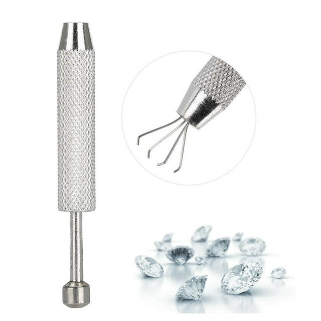 Pinces à Épiler, Perle de Préhension Support de Bijoux avec 4 Griffes pour Petite Vis pour Perles