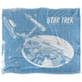thumbnail image 2 of Star Trek Enterprise Blueprint Officially Licensed Silky Touch Super Soft Throw Blanket 50' x 60', 2 of 6