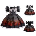 thumbnail image 2 of Vestido de Halloween para niñas, vestido estampado, disfraz de bruja para juego de rol, disfraz de mascarada, 2 of 9