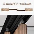 thumbnail image 2 of Heavy Duty Bypass Sliding Closet Door Track Hardware 96", 8 FT Aluminium Pocket Door Track Rail Set, Smoothly and Quietly, for 2 Door System,Black, 2 of 6