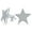 Silver-White, variant on Womens Patriotic Rock Star Sparkling Cubic Zirconia CZ Stud Earrings Sterling Silver