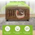 thumbnail image 3 of Studyset Cat Litter Box Enclosure with Shelf,Hidden Litter Box Furniture,Large Cat Hidden Furniture Wooden Litter Box Cabinet Cats Washroom with House Condo,Sisal Hammock and Playing Ball, 3 of 8