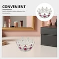 thumbnail image 3 of COOPHYA Masquerade Tiara Crown For Toddler Girls In Violet Rhinestone With 1Pcs Party Accessory, 3 of 8