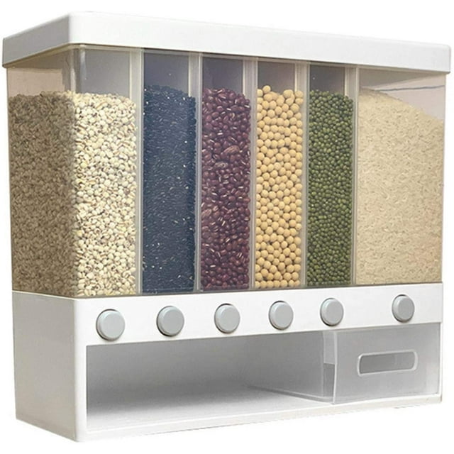 Cereal Container Food Storage Containers Airtight Dry Food Storage Containers Set of 10 L for Flour Sugar Cereal and Pantry Grain Storage Box Wallmounted Rice Barrel Sealed Storage First Rate