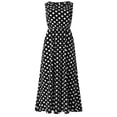 thumbnail image 3 of JINMGG Summer Dresses for Women under $10,Women Dot Printing Sleeveless O Neck Long Dress Evening Party Dress, 3 of 7