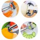 thumbnail image 5 of Inteprter Gadget de cocina pelador de patatas multifuncional 360 grados rotativo pelador de verduras cortador de melón cepilladora rallador Cocina y Comedor Gris, 5 of 6