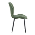 thumbnail image 5 of Dining Chairs Set of 4 Olive Green PU Leather Metal Black 33.3" for Kitchen, 5 of 8