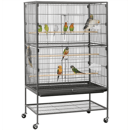52inch Bird Parrot Cage for Parrot Parakeet Finches,Black