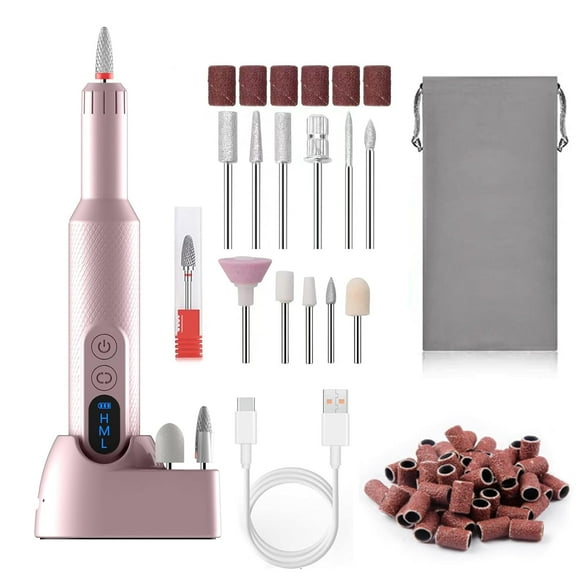 Aorsher Portable Electric Nail Drills, Professional Nail File Kit for Acrylic, Manicure and Pedicure Sets for Grinding
