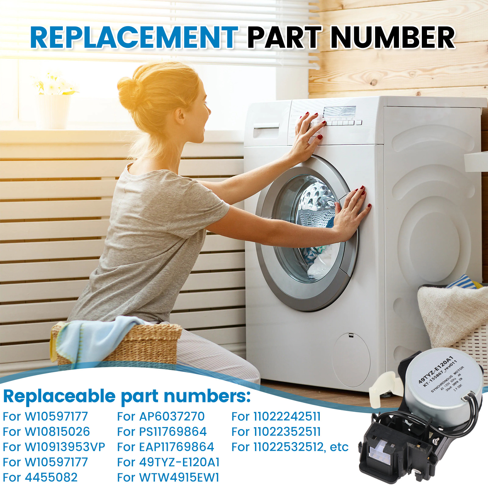 Threns 2Pcs W10913953 Washer Shift Actuator Wide Compatibility Snug Fitting Washing Machine Shift Actuator for WTW5000DW1 MVWX655DW1 WPW10006355