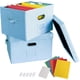 thumbnail image 4 of Paquete de 2 cajas organizadoras de archivos, almacenamiento de documentos de oficina con tapa, organización de archivo colgante de lino plegable para la escuela, almacenamiento portátil para el, 4 of 4