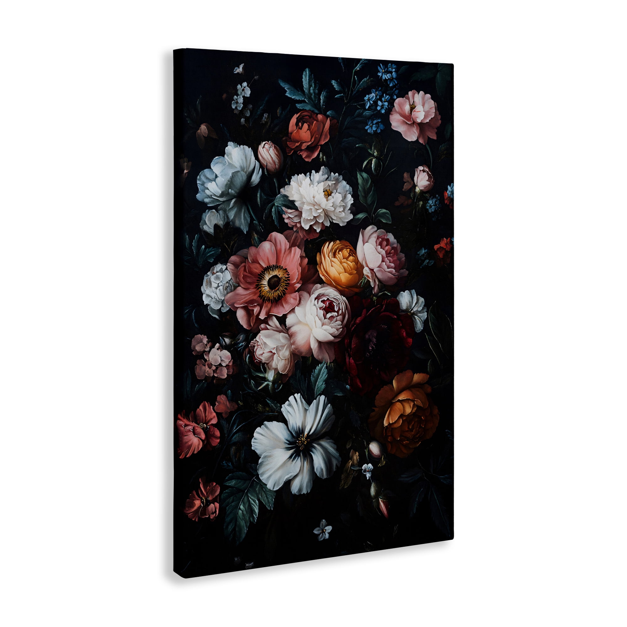 Stupell Industries Midnight Garden Velvet Florals Canvas Wall Art, design by Creative Studio