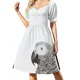 thumbnail image 2 of Vestido de manga corta con estampado de codorniz Bobwhite Ropa femenina Vestidos de verano para mujer Vestido, 2 of 7