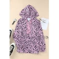 thumbnail image 1 of ABPHQTO Sudadera con capucha y bolsillo canguro con cremallera y estampado de leopardo para mujer, 1 of 5