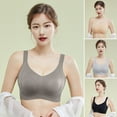 thumbnail image 3 of Grandest Birch 2PCS Women Sports Bra Adjustable Shoulder Strap Plus Size Wireless Good Breathability 3D Cup Shockproof Push-up Sport Yoga Color Matching Daily Lady Bra,Skin,40B, 3 of 6