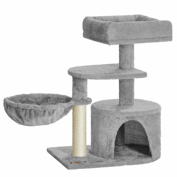 FEANDREA Cat Tree, Small Cat Tower, Cat Condo, Kitten Activity Center with Scratching Post