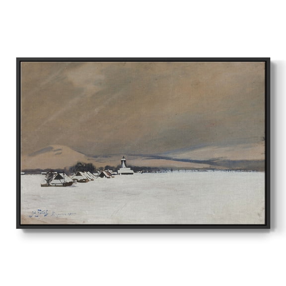 Vintage Landscape-CCCLXXXII By Wexford Home Framed in Black Wood Gallery Wrapped Canvas 17 in. x 25 in.