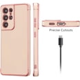 thumbnail image 2 of for Samsung Galaxy S21 Ultra Case Luxury Plating Case Cover Slim Lightweight Glossy Bling Phone Case Soft TPU Shockproof Bumper Case Electroplated Case,Pink, 2 of 12