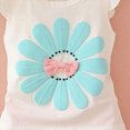 thumbnail image 5 of Paguaki Toddler Girls Dresses Outfits 1T 2T 3T 4T 5T 6T Toddler Girls Summer Clothes 5T Girls Sunflower Fly Sleeve T-shirt Denim Shorts 2PCs Set Dailywear, 5 of 5