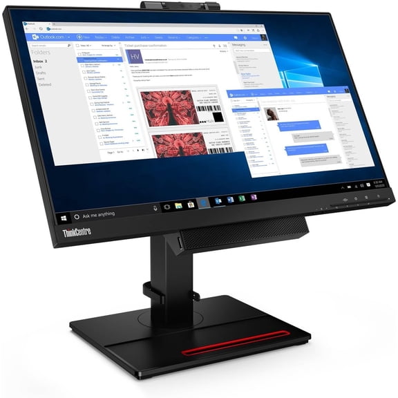 Restored Lenovo 11GDPAR1US ThinkCentre Tiny-in-One 24 inches Monitor with Speaker and Webcam (Gen 4)