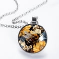 thumbnail image 2 of Honeybee Glass Design Circular Pendant Necklace - Stunning Jewelry for All Occasions, 2 of 5