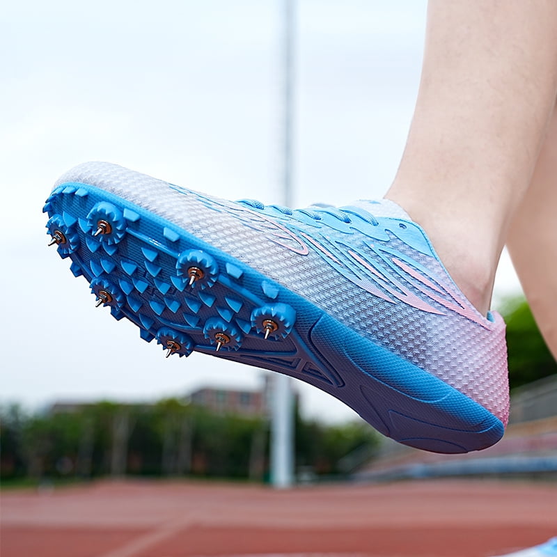Track Spikes Shoes Mens Womens Mesh Track and Field Athletics Sneakers Boys Girls Training Sprint Racing Track Shoes