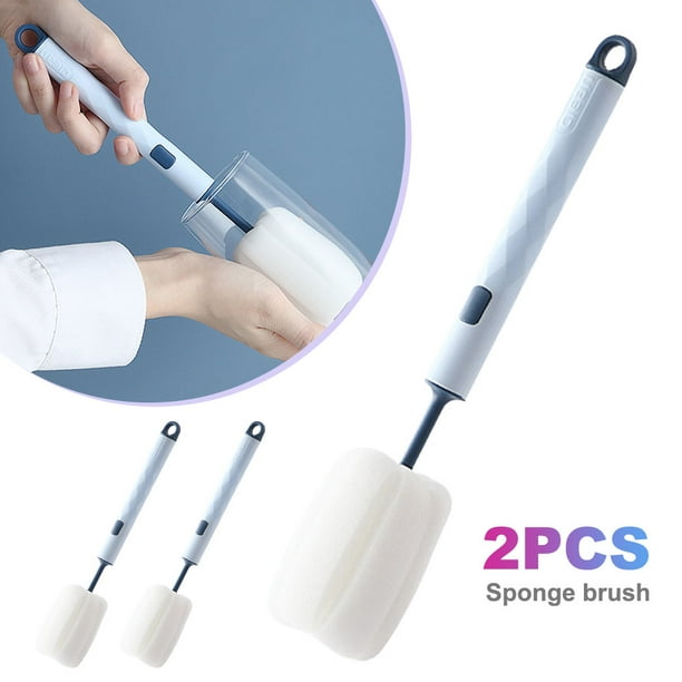 Cepillo Esponja para Tazas Lavado Portátil Herramientas Limpieza () Azul