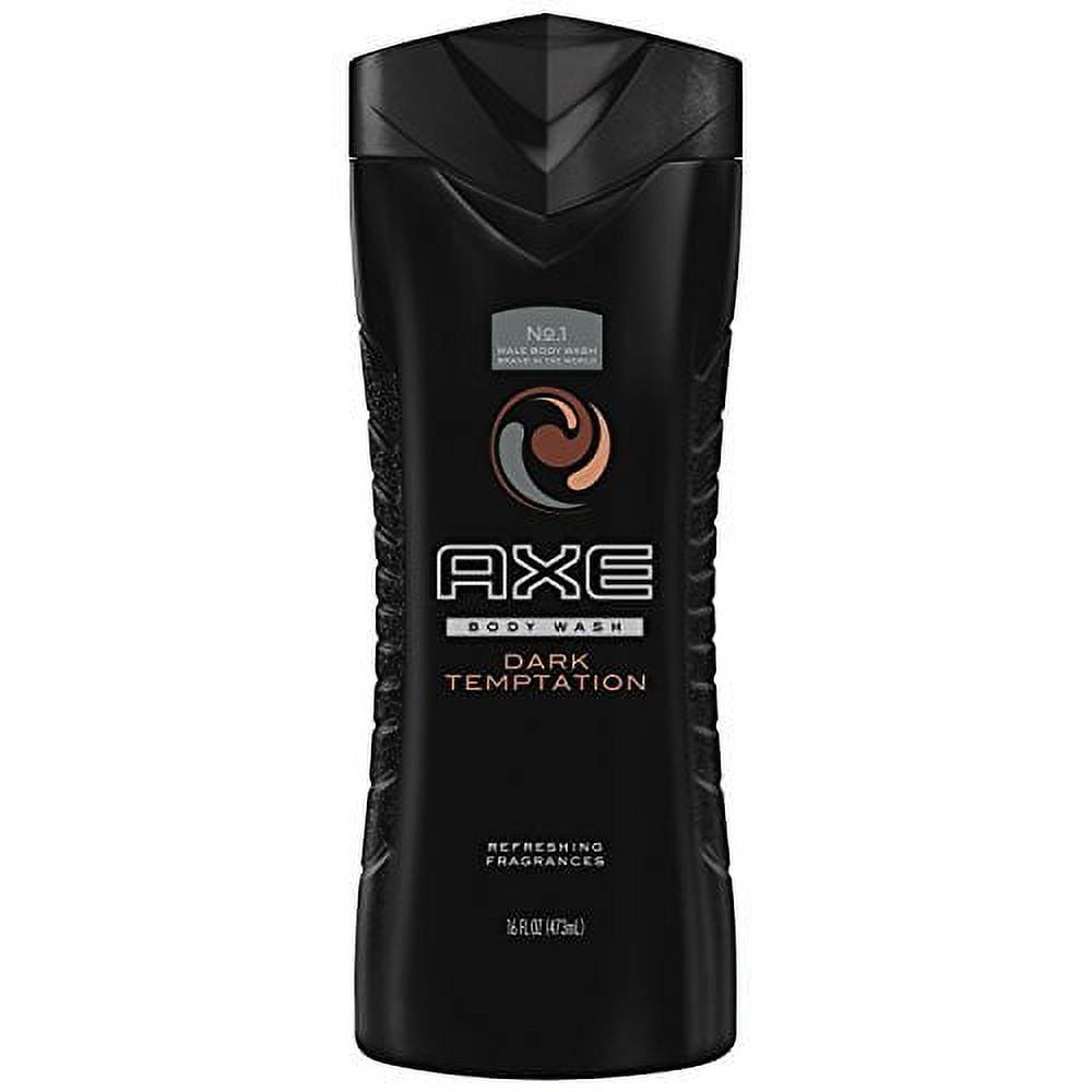 Axe Dark Temptation Body Wash Shower Gel for Men, Fresh Fragrances, 16 oz