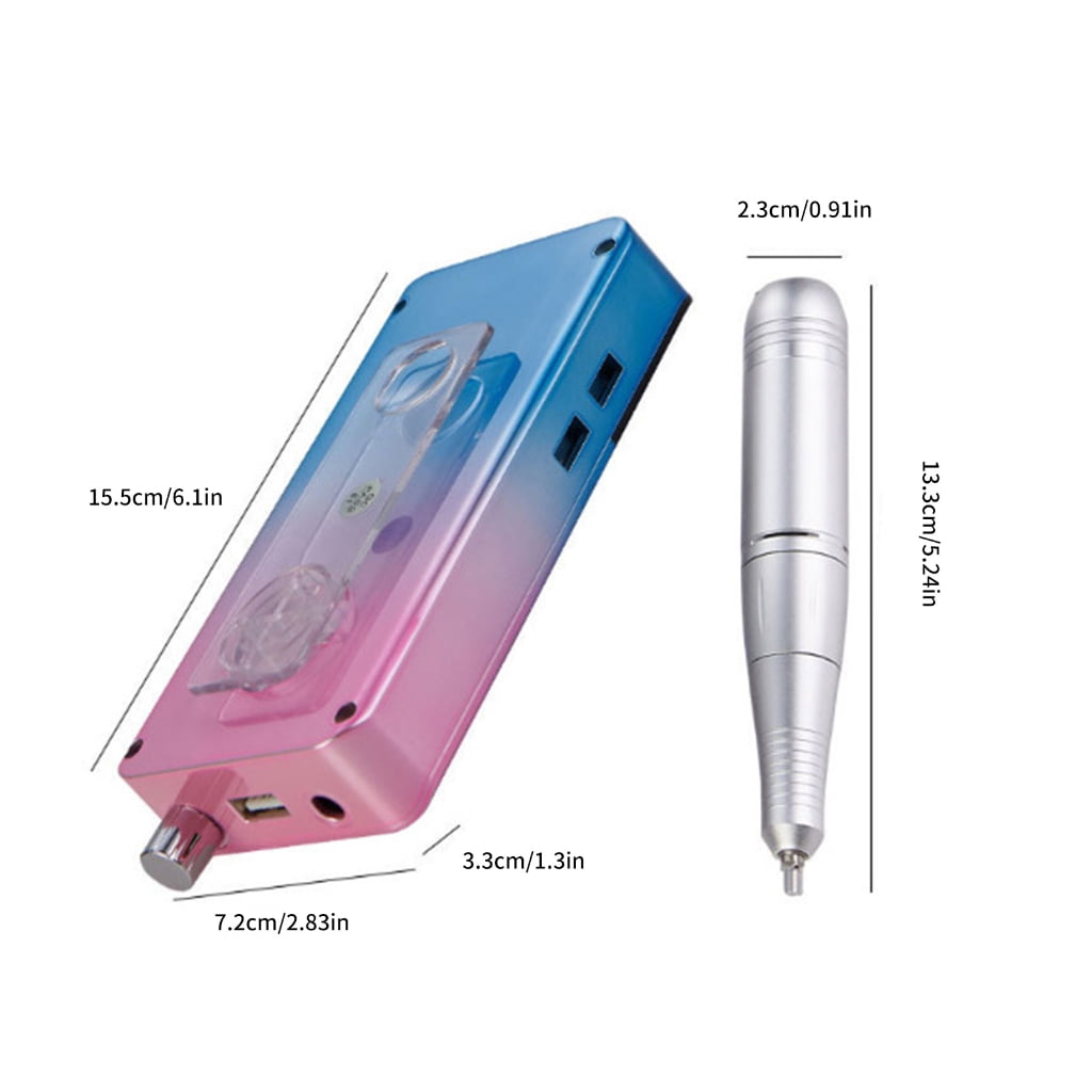 Portable Electric Nail File 45000RPM Cordless Nail Drill Machine Compact For Acrylic Nail Shaping Buffing Polishing