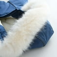 thumbnail image 6 of Newborn Snowsuit Baby's Romper Jumpsuit Winter Coats Warm Down Coat Cute Padded Windproof Onesie for Infant Girls Boys Blue 1-2 Years, 6 of 7