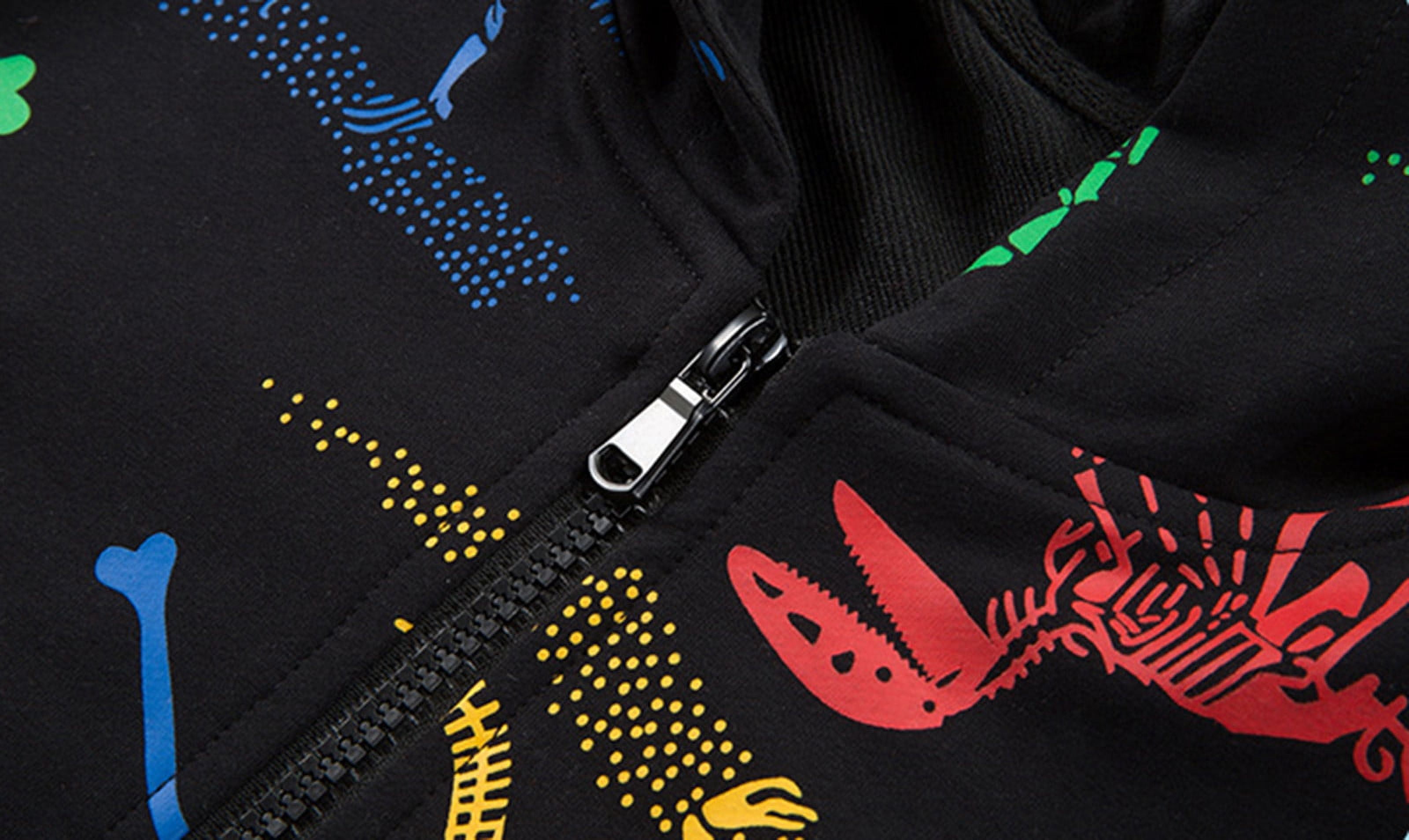Boys Dinosaur Hoodies Zip Up Jacket Pullover Hooded Sweatshirt for Kids