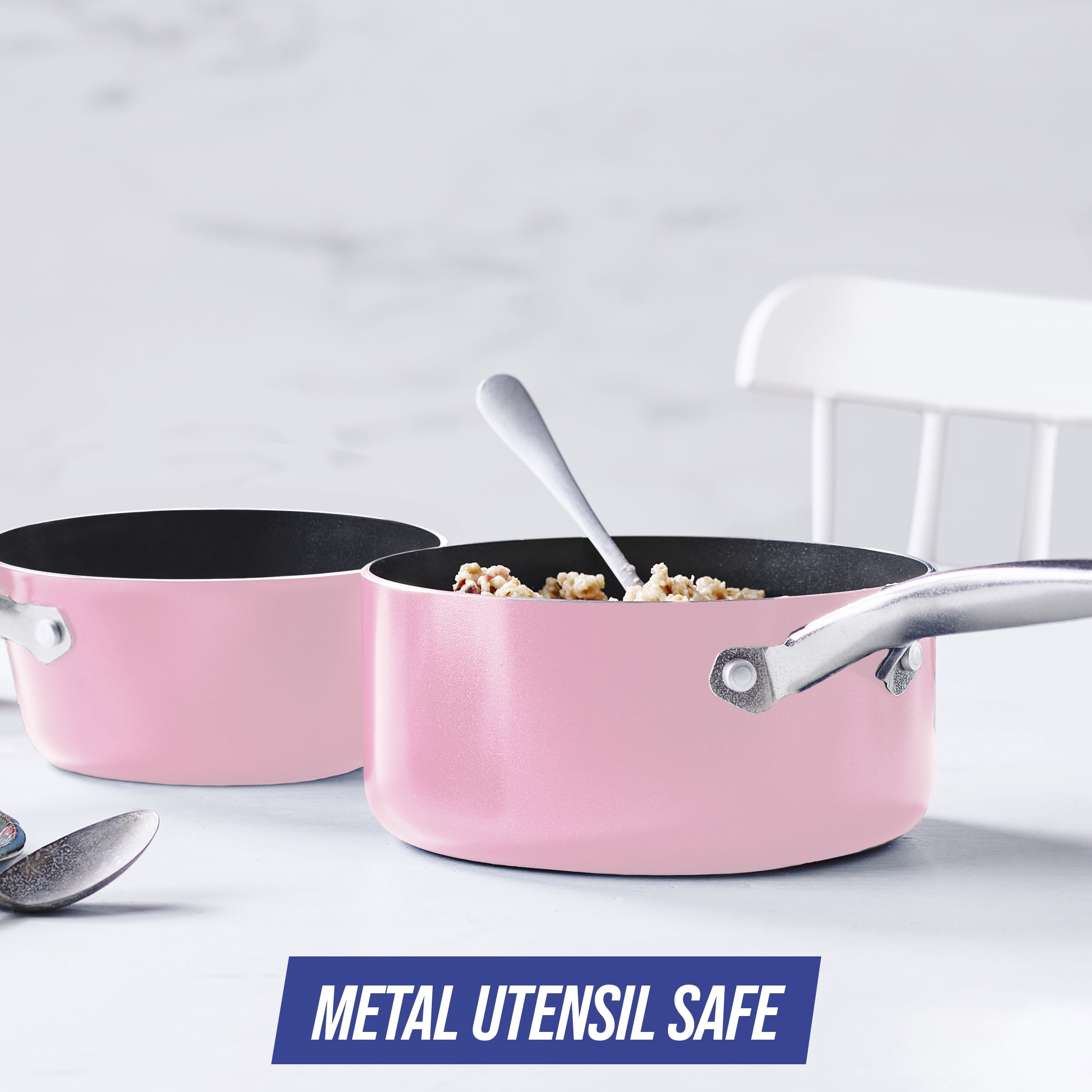Pink Diamond 11pcs Cookware Set Toxin Ceramic Nonstick Pots Pans for sale  online