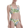 thumbnail image 2 of Daiia Vintage Utensils printed 2 piece Swimsuit Bikinis for Women High Waisted Racerback Bathing Suits Summer Tummy Control Scoop Neck Swimwear-XX-Large, 2 of 8