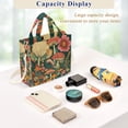 thumbnail image 5 of FORMRS Womens Corduroy Tote Bag Crossbody Shoulder Handbag with Pocket, Floral Mushroom, 5 of 7