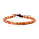 thumbnail image 4 of Nvzi Pulseras de cuentas para hombres: pulsera de cuentas ajustable con cuentas de cristal curativo de 4 mm, color naranja, 4 of 4