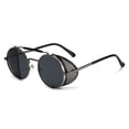 thumbnail image 4 of Gafas de sol Steampunk clásicas retro con marco de metal, gafas de sol con tapa personalizadas de moda redonda transfronteriza europea y americana, 4 of 6