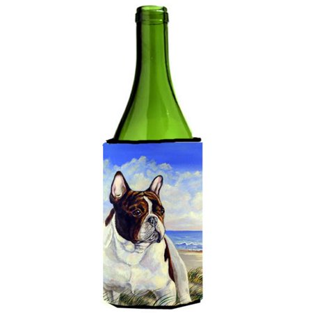 

Carolines Treasures 7171LITERK French Bulldog At The Beach Wine bottle sleeve Hugger - 24 oz.