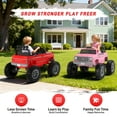 thumbnail image 6 of 24V 2 Seater Ride on Cars, Licensed Chevrolet Cheyenne Powered Ride on Toys Truck with Remote Control, 4 Wheels Spring Suspension, LED Light, Electric Cars for Kids Ages 3-8 Gifts, Red, 6 of 12
