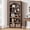 Brown, variant on Arched Bookcase 5 Shelf Bookshelf 68.7 in Tall Bookcase Farmhouse Curved Storage Rack Wooden Bookshelves for Home Office, Living Room,Wood Color