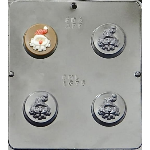 1676 Happy Santa Claus Oreo Cookie Chocolate Candy Mold