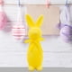 thumbnail image 5 of Figura de conejo de Pascua flocado, adorno de escritorio, decoración de Pascua, conejo decorativo Amarillo, 5 of 9