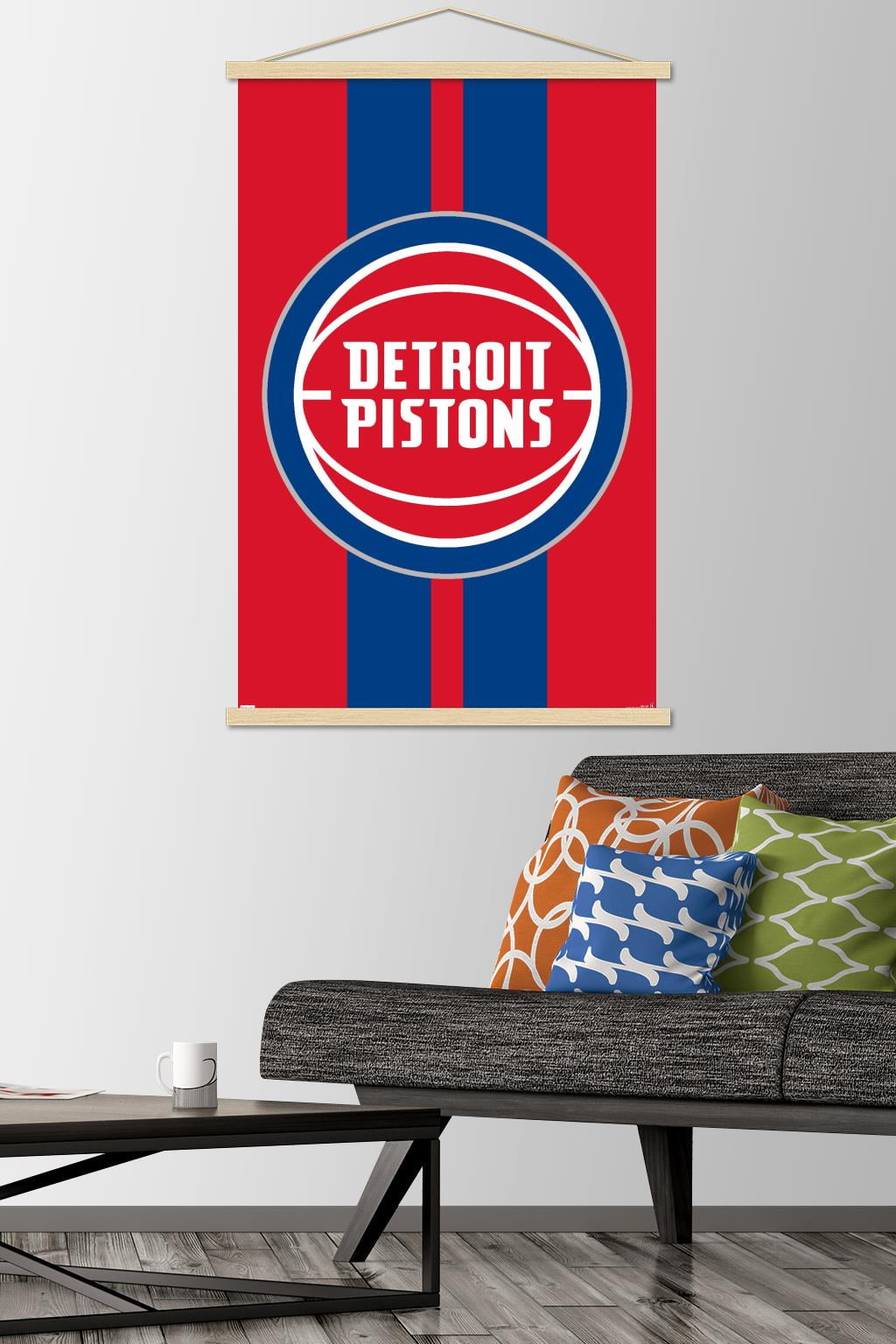 Detroit Pistons 15'' x 22'' Court Canvas Wall Art